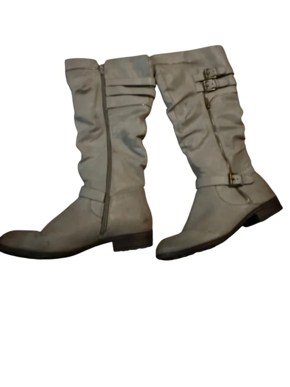 White Mountain Gray Knee‑High Boots – Size 9.5